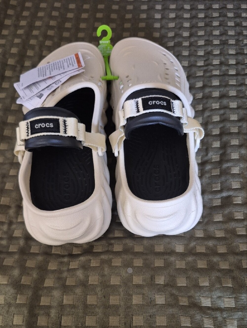 CROCS Kids Echo Clog in White with Black Footbed - Picture 5 of 9
